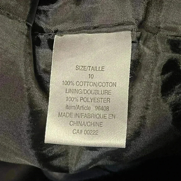 FLASH LIGHTS button up lined jacket size 10 black cotton‎ - Picture 7 of 7